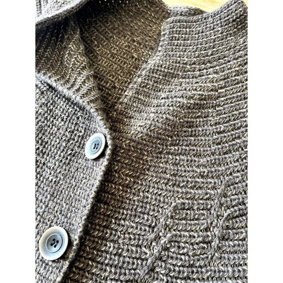 Adorable Boho Knit Sweater Vest with Big Buttons M - Picture 11 of 12